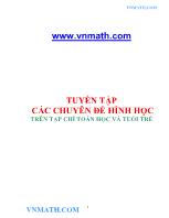 Chuyên đề Tuyển tập các hình học trên tạp chí toán học và tuổi trẻ