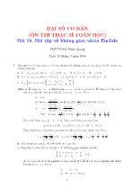 Đại số cơ bản (ôn thi thạc sĩ toán học) Bài 19. bài tập về không gian véctơ Euclide