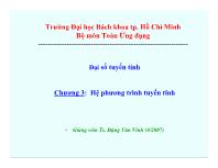 Đại số tuyến tính Chương 3: Hệ phương trình tuyến tính