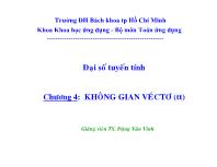 Đại số tuyến tính Chương 4: Không gian vecto (tt)