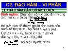 Đạo hàm – vi phân