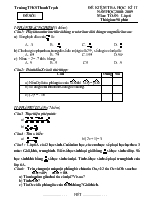 Đề kiểm tra học kì II năm học 2008 - 2009 môn: toán - lớp: 6