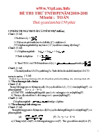 Đề thi thử tốt nghiệp THPT năm 2010-2011 môn thi : Toán