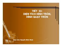 Diện tích hình tròn, hình quạt tròn