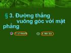 Đường thẳng vuông góc với mặt phẳng