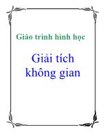 Giáo trình hình học Giải tích không gian