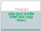 Hồi quy tuyến tính bội (tiếp theo)