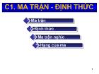 Ma trận - Định thức (Slide)