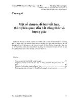 Một số chuyên đề bài viết hay, thú vị liên quan đến bất đẳng thức và lượng giác