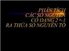 Phân tích các số nguyên có dạng 2 n-1 ra thừa số nguyên tố