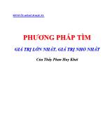 Phương pháp tìm giá trị lớn nhất, giá trị nhỏ nhất