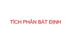 Tích phân bất định