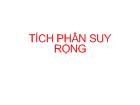 Tích phân suy rộng