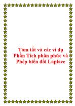 Tóm tắt và các ví dụ Phần Tích phân phức và Phép biến đổi Laplace