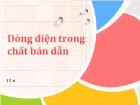 Dòng điện trong chất bán dẫn