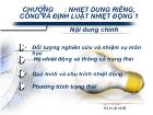 Nhiệt dung riêng, công và định luật nhiệt động 1