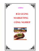 Bài giảng marketing công nghiệp