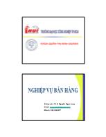 Bài giảng Nghiệp vụ bán hàng - Chương 3: Các kỹ năng cơ bản