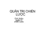 Bài giảng Quản trị chiến lược