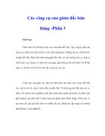 Các công cụ của giám đốc bán hàng -Phần 3