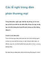 Các lễ nghi trong đàm phán thương mại