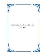 Cạnh tranh toàn cầu và lợi thế của Việt Nam