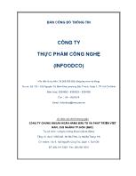 CÔNG TY THỰC PHẨM CÔNG NGHỆ (INFOODCO)