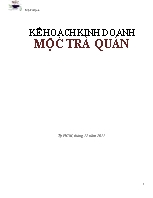 Kế hoạch kinh doanh mộc trà quán