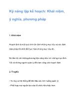 Kỹ năng lập kế hoạch: Khái niệm, ý nghĩa, phương pháp