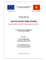 Lập kế hoạch kinh doanh dành cho các nhà quản lý doanh nghiệp vừa và nhỏ