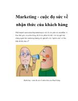 Marketing - Cuộc đọ sức về nhận thức của khách hàng