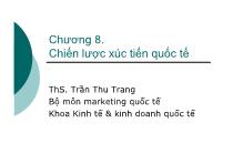 Marketing quốc tế - Chương 8: Chiến lược xúc tiến quốc tế