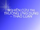 Nghiên cứu thị trường ứng dụng – thảo luận