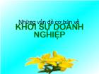Những vấn đề cơ bản về khởi sự doanh nghiệp