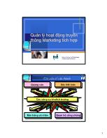 Quản lý hoạt động truyền thông Marketing tích hợp