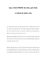 Quy trình PRIDE thu hút, giữ chân và khích lệ nhân viên