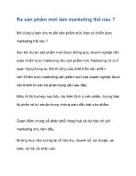 Ra sản phẩm mới làm marketing thế nào