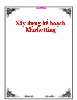 Xây dựng kế hoạch Marketting