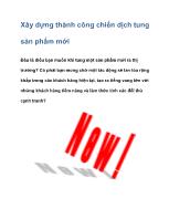 Xây dựng thành công chiến dịch tung sản phẩm mới