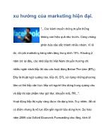 Xu hướng của marketing hiện đại