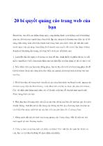 20 bí quyết quảng cáo trang web của bạn