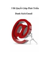 5 bí quyết giúp phát triển danh sách email