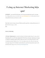 5 công cụ Internet Marketing hiệu quả