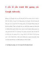 5 yếu tố cần tránh khi quảng cáo Google Adwords