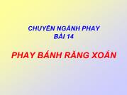 Bài 14 Phay bánh răng xoắn