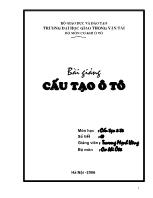 Bài giảng cấu tạo ô tô