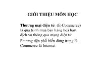 Bài giảng môn học Thương mại điện tử (E-Commerce)