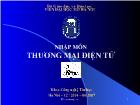 Bài giảng Nhập môn thương mại điện tử
