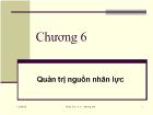 Bài giảng Quản trị học - Quản trị nguồn nhân lực