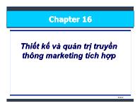 Bài giảng Thiết kế và quản trị truyền thông marketing tích hợp